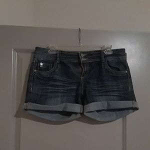 blue jean shorts